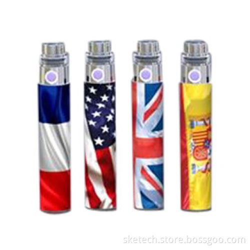 E-cigarette EGO national flag battery, 650/900/1,100mAh capacity, new model